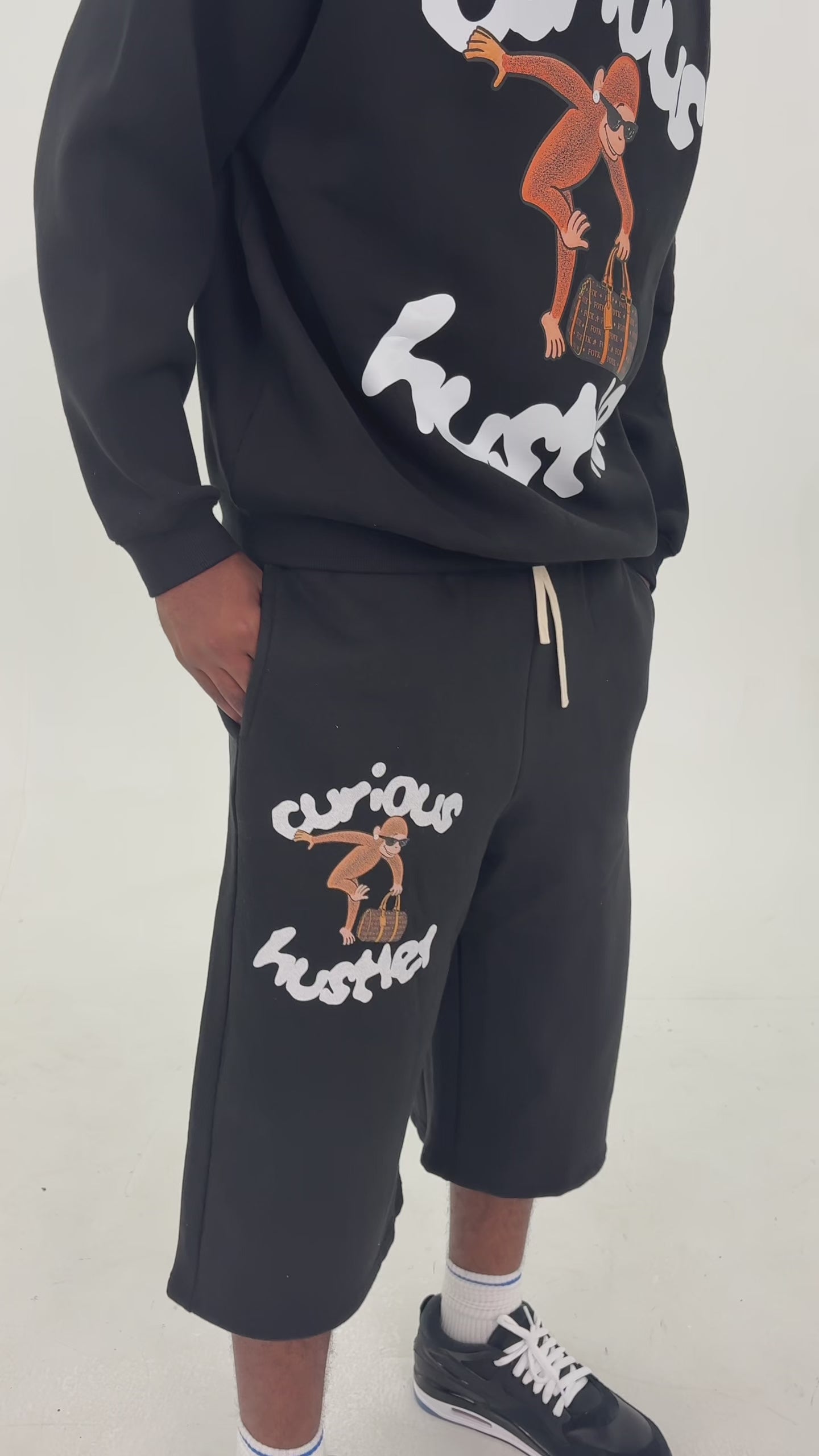 Curious Hustler 3/4 Sweatpants